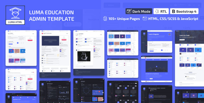 Education Dashboard & Learning Management System (LMS) Admin Template