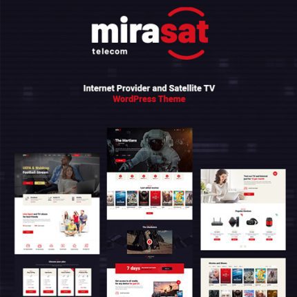 Mirasat – Internet Provider and Satellite TV WordPress Theme